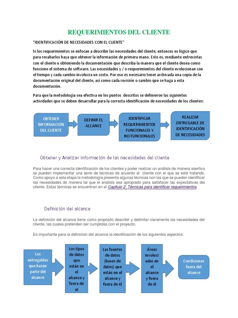1.7. - Requerimientos Del Cliente PDF | PDF | Cliente | Business