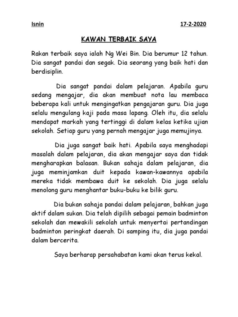 Bahasa Melayu Contoh Karangan Darjah 4 / 74 Contoh Latihan Karangan Upsr Pelbagai Jenis Format Free Download Pdf Mykssr Com