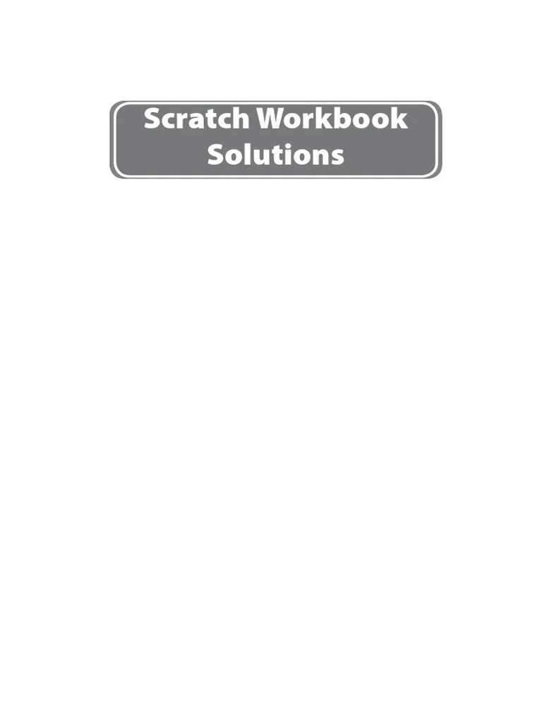 Scratch Workbook Solutions | PDF | Scratch (Programming Language ...