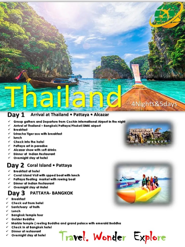 Thailand 4 Nights 5 Days - 123 | PDF | Pattaya | Thailand