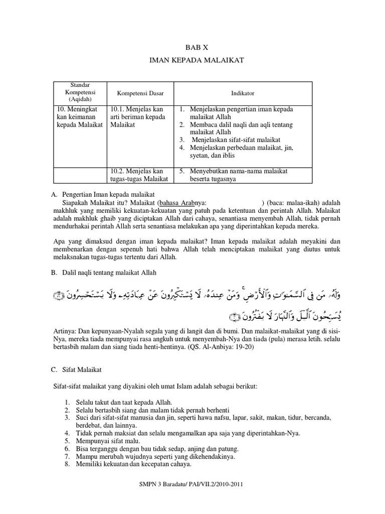 Secara mendasar, malaikat dan jin merupakan makhluk hidup ciptaan allah swt yang mana mereka bersifat ghaib. 10 Iman Kepada Malaikat Pdf