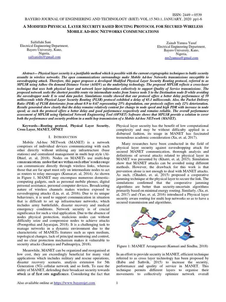 A Modified Physical Layer Security Based Routing Protocol For Secured ...