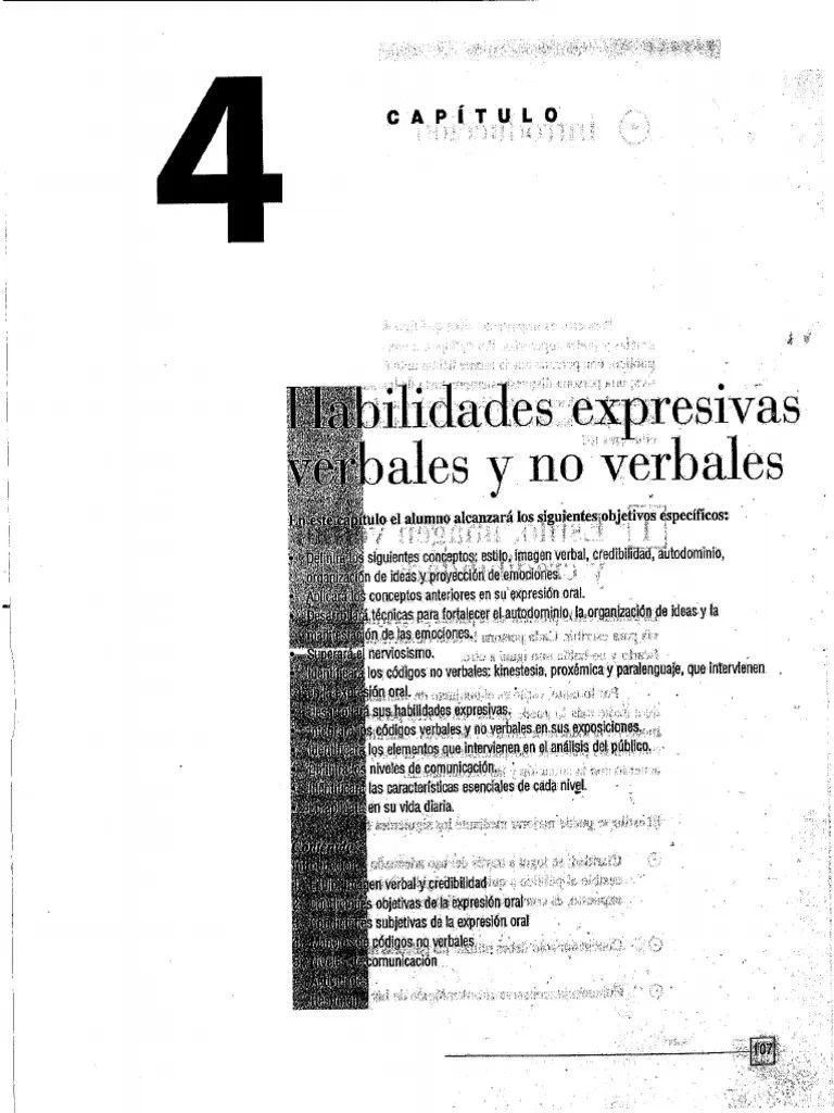 Comunicacion No Verbal Cap 4 PDF | PDF