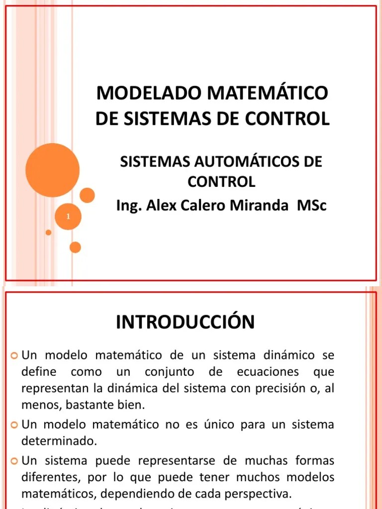 01-Modelado Matematico De Sistemas De Control | PDF | Linealidad ...