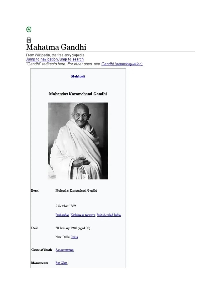 Mahatma Gandhi | PDF | Mahatma Gandhi