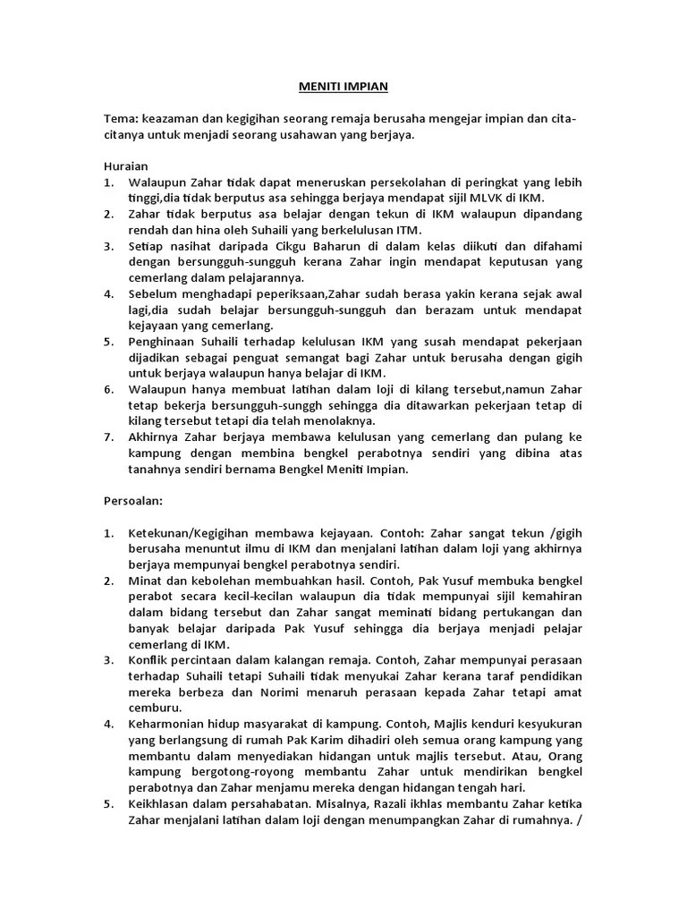 Sinopsis ikut bab novel tirani. Meniti Impian Pdf