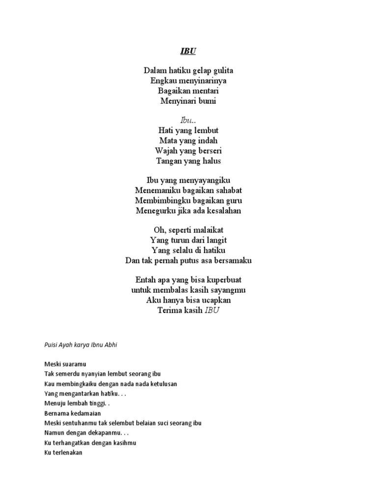 Puisi Tentang Ayah Ibu Dan Guru