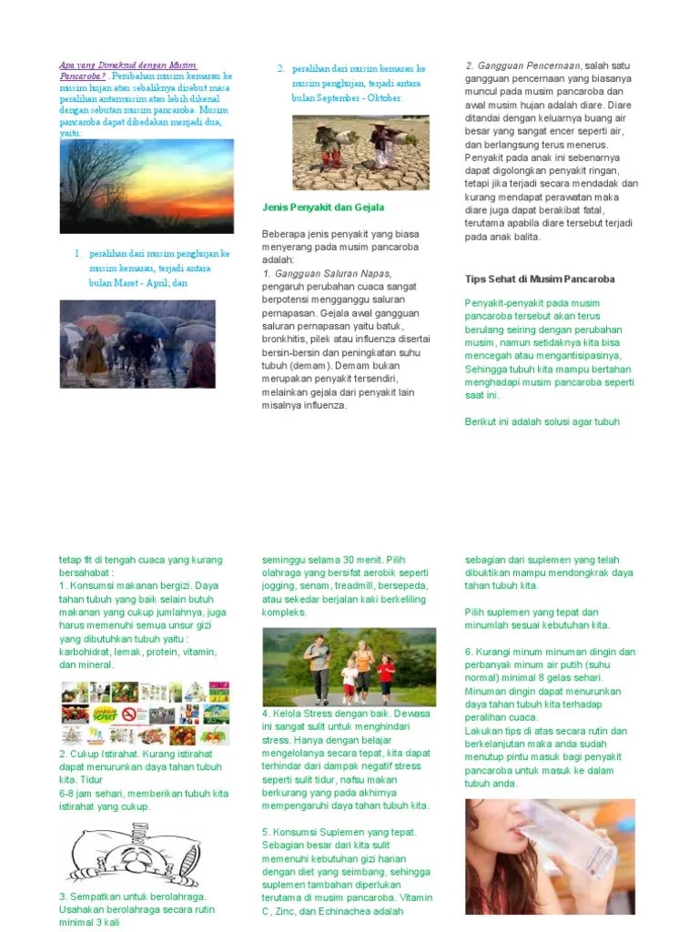 Daya simpan, dan kemungkinan terjadinya penyimpangan fisiologis. Pancaroba Pdf
