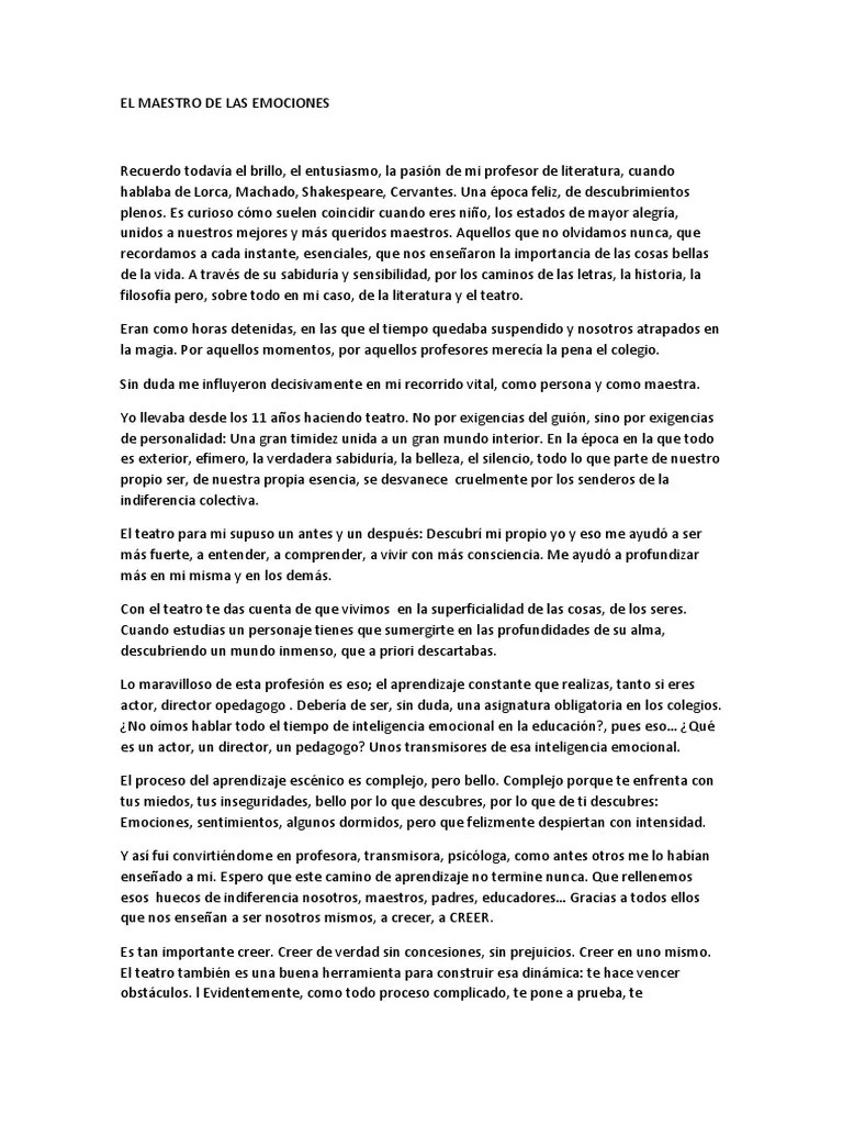El Maestro De Las Emociones | PDF | Las Emociones | Maestros