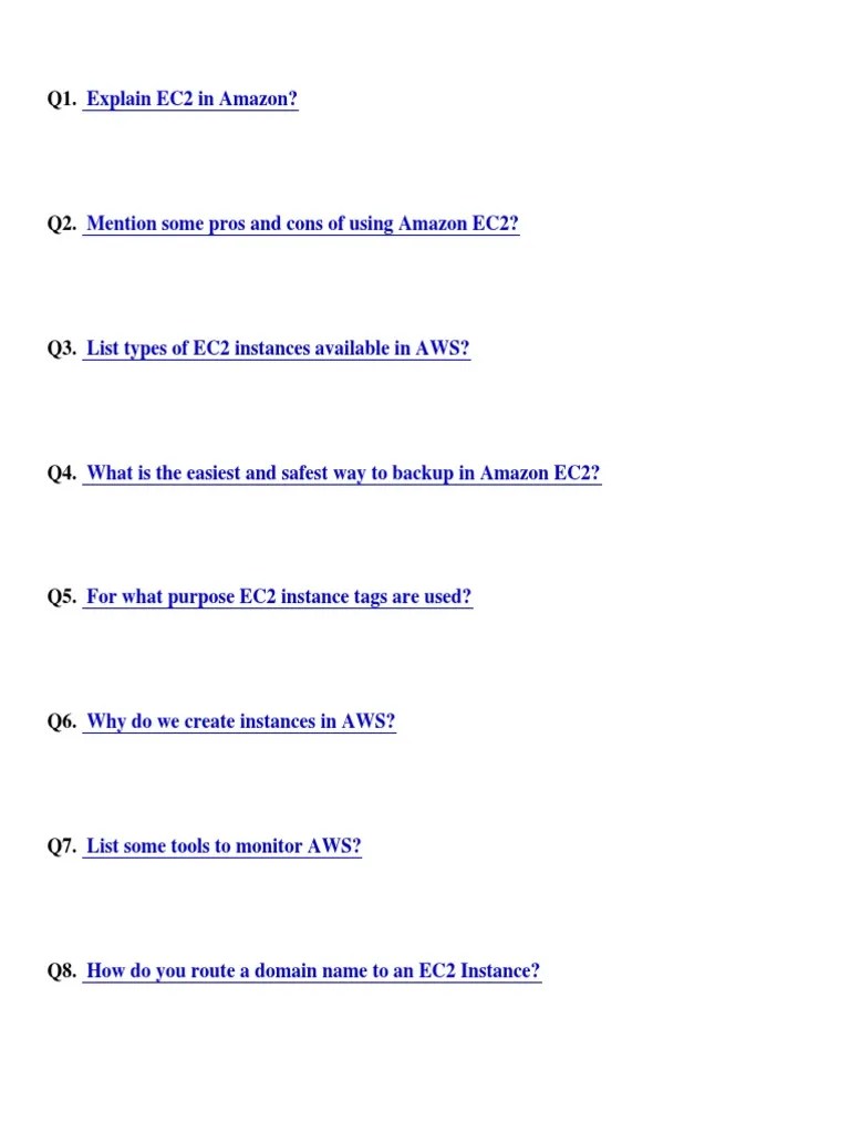 Aws Ec2 Interview Questions | PDF | Computers