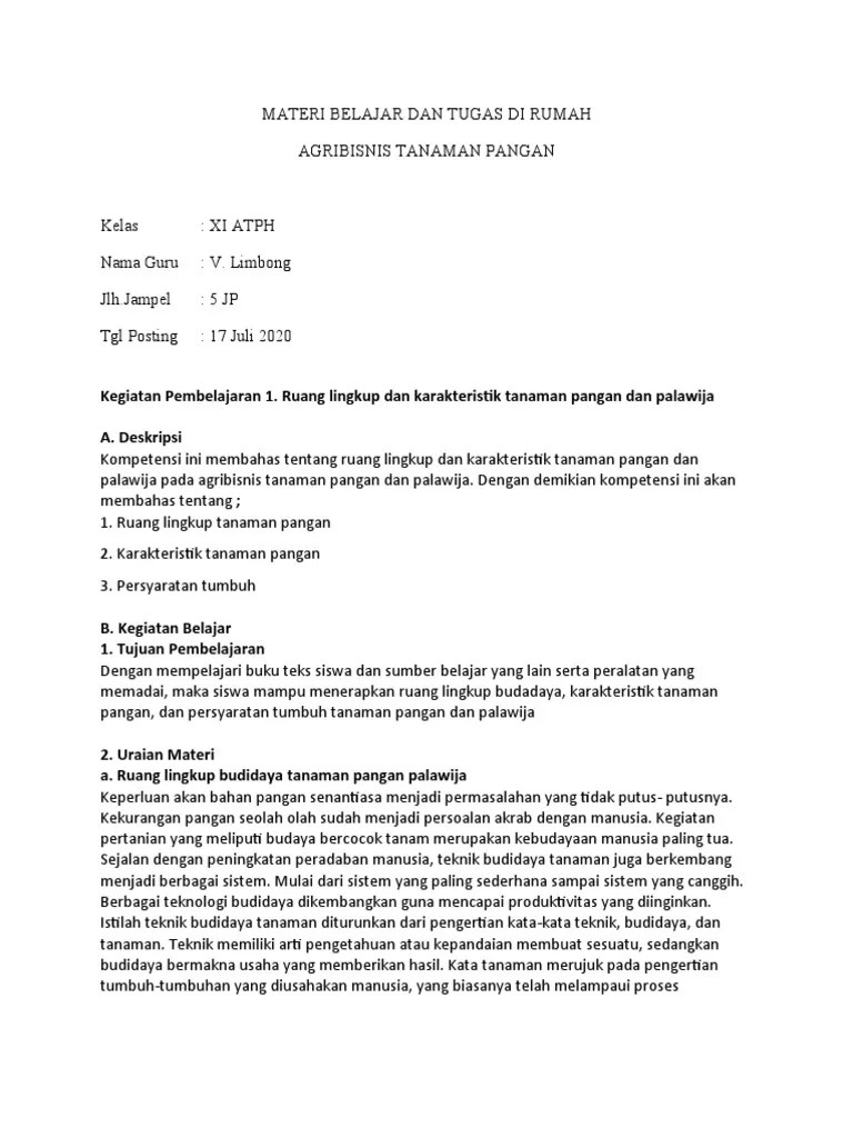 Tanaman Pangan Brainly