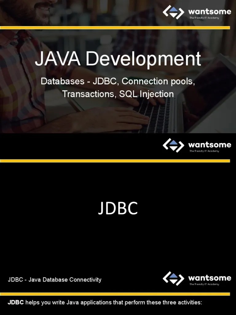 JAVA Development: Databases - JDBC, Connection Pools, Transactions, SQL ...