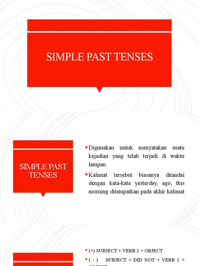 Simple past tenses kelas 8