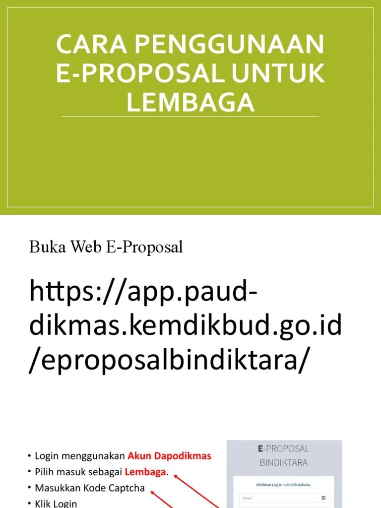 Untuk akun lembaga/organisasi di luar dapodik yang belum memiliki . E Proposal Bindiktara Kemdikbud Beinyu Com