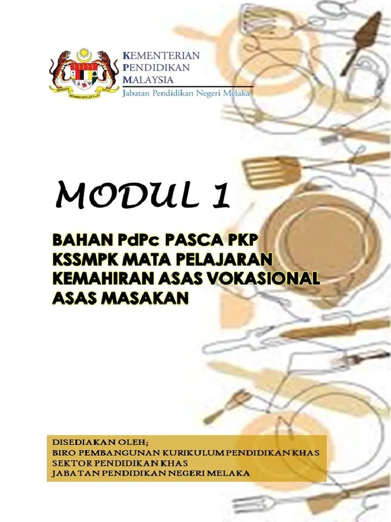 Nama para penggubal modul tempat bertugas 1. Kav Asas Masakan Pdf Pdf
