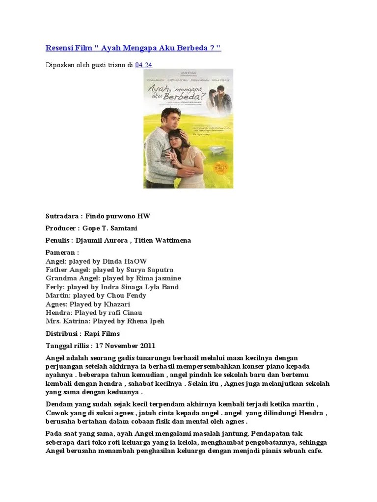 Resensi Film Ayah Mengapa Aku Berbeda | PDF
