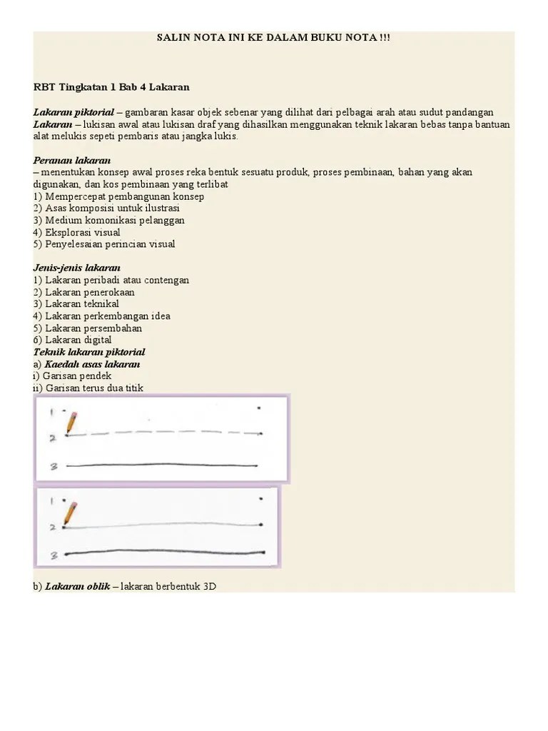 Lakaran muris telah mengenal pasti teknik lakaran piktorial. Rbt Tingkatan 1 Bab 4 Lakaran Pdf