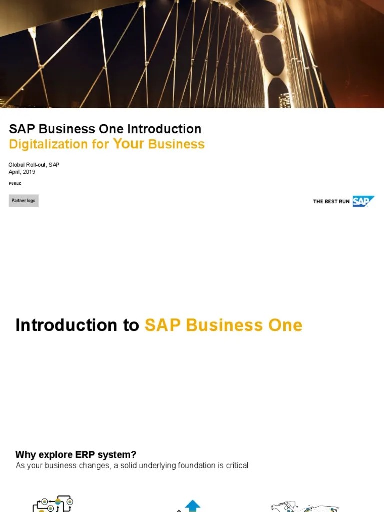 Introduction To SAP Business One | PDF | Sap Se | Cloud Computing