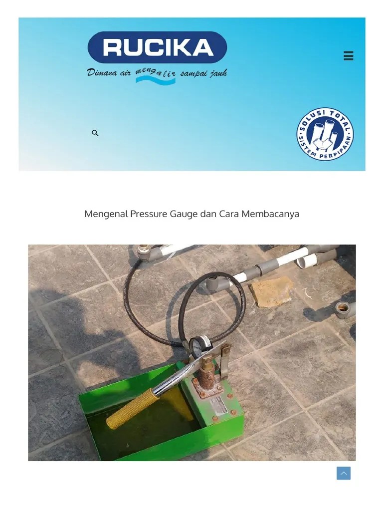 Mengenal Pressure Gauge Dan Cara Membacanya | PDF