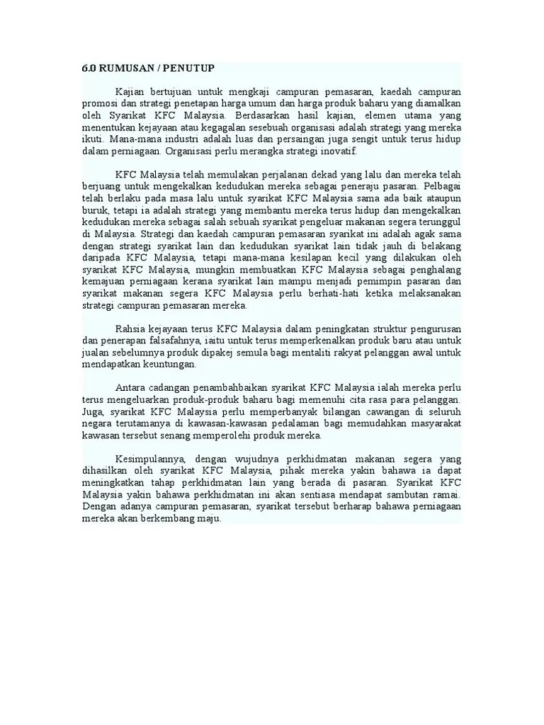 Penutup Kerja Kursus - Kerja Kursus Bm Penggal 3 2018 By Farzana Izzati