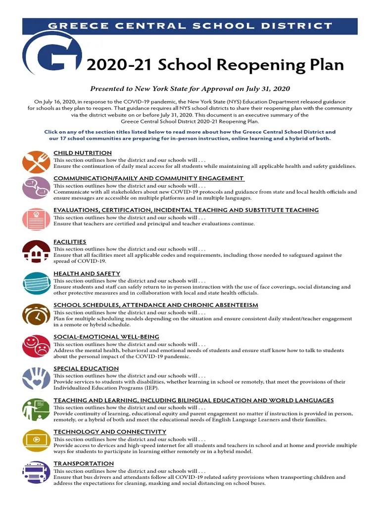 School Reopening Plan | PDF | Individualized Education Program ...
