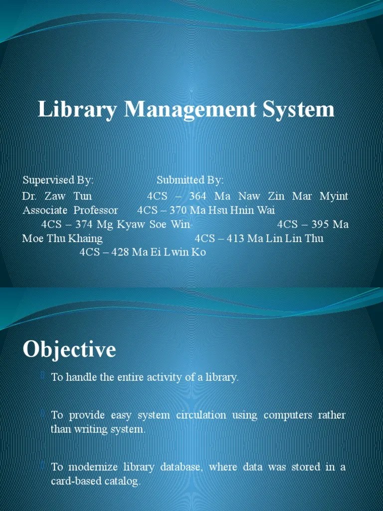 Library Management System Presentation | PDF | Software | Computer Engineering