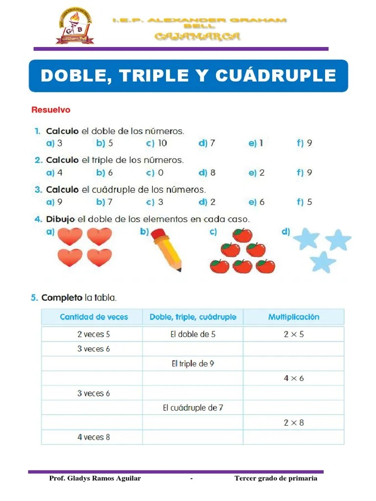 Ficha Doble, Triple, Cuadruple | PDF
