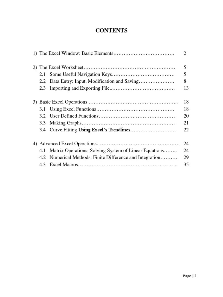 Excel Manual | PDF | Microsoft Excel | Computing