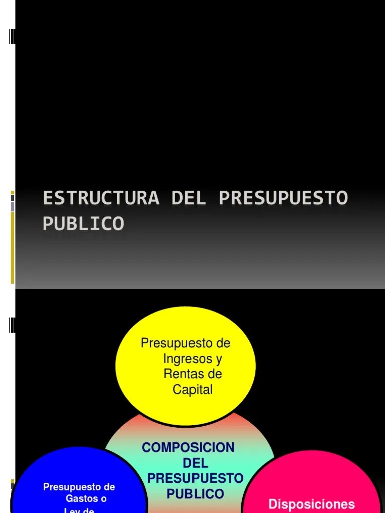3 Estructura Del Presupuesto Publico | PDF | Presupuesto | Deuda ...