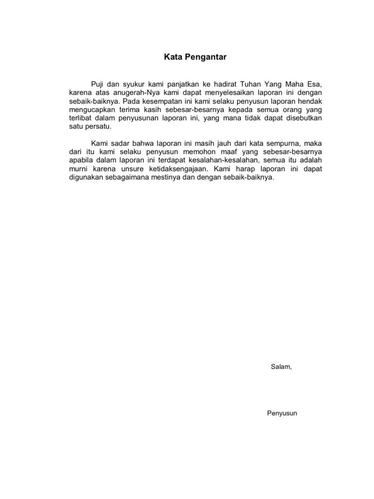 Menurut kbbi, kata pengantar adalah kata pendahuluan atau pandangan umum secara singkat dan jelas sebagai pendahuluan suatu karya tulis. Contoh Kata Pengantar Kliping Mosaicone