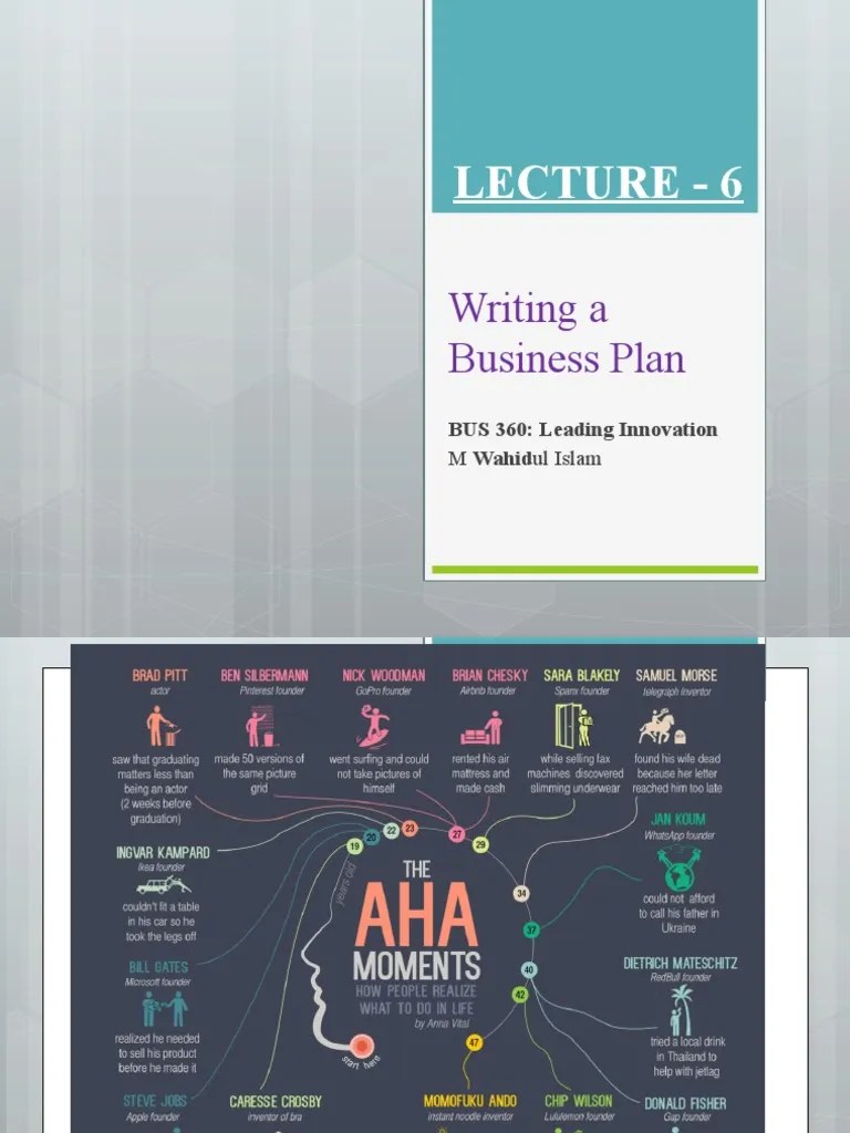 Writing A Business Plan | PDF | Entrepreneurship | Investor