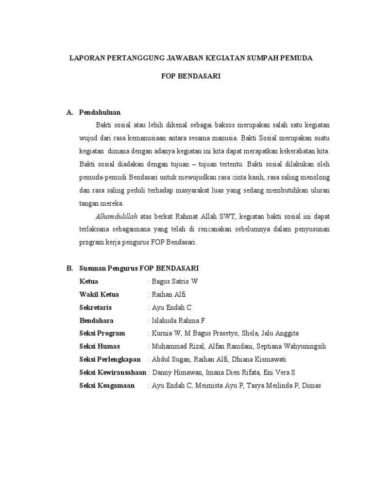 LPJ Sumpah Pemuda | PDF