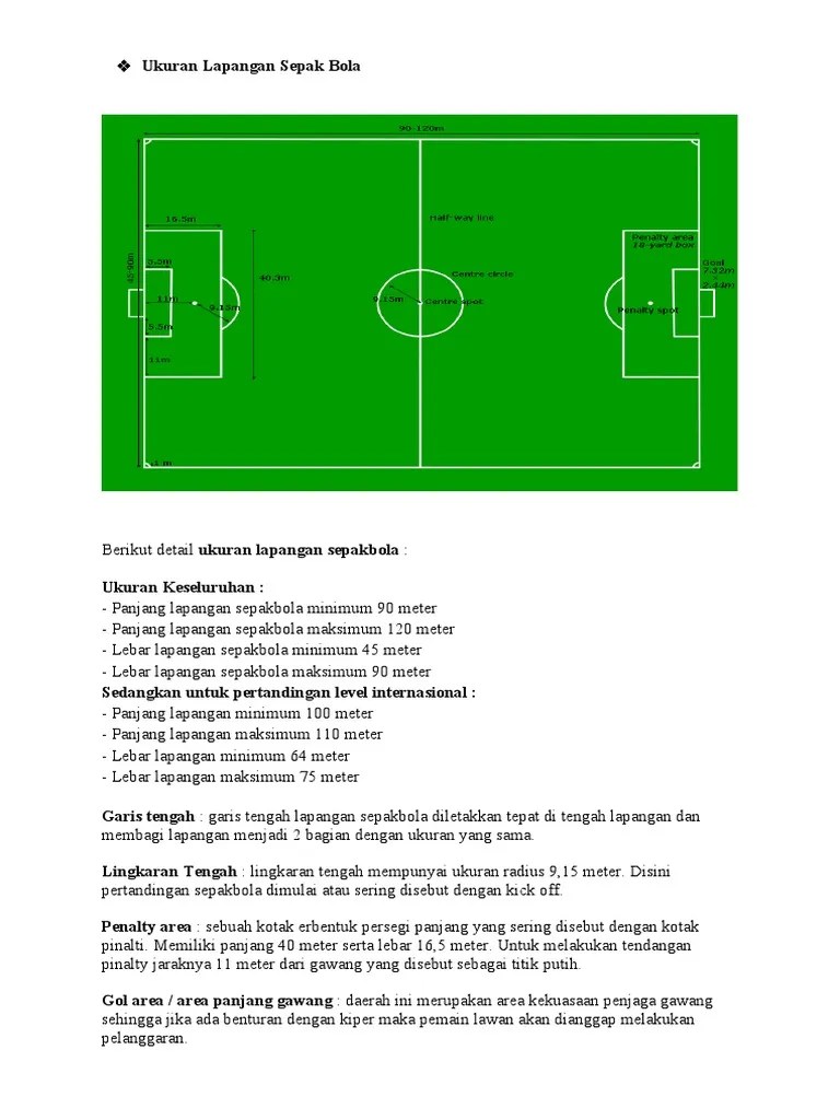 Ukuran Lapangan Sepak Bola | PDF