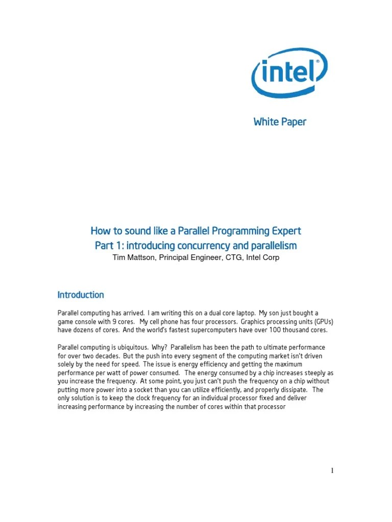 How To Sound Like A Parallel Programming Expert - Part 1 Introducing ...