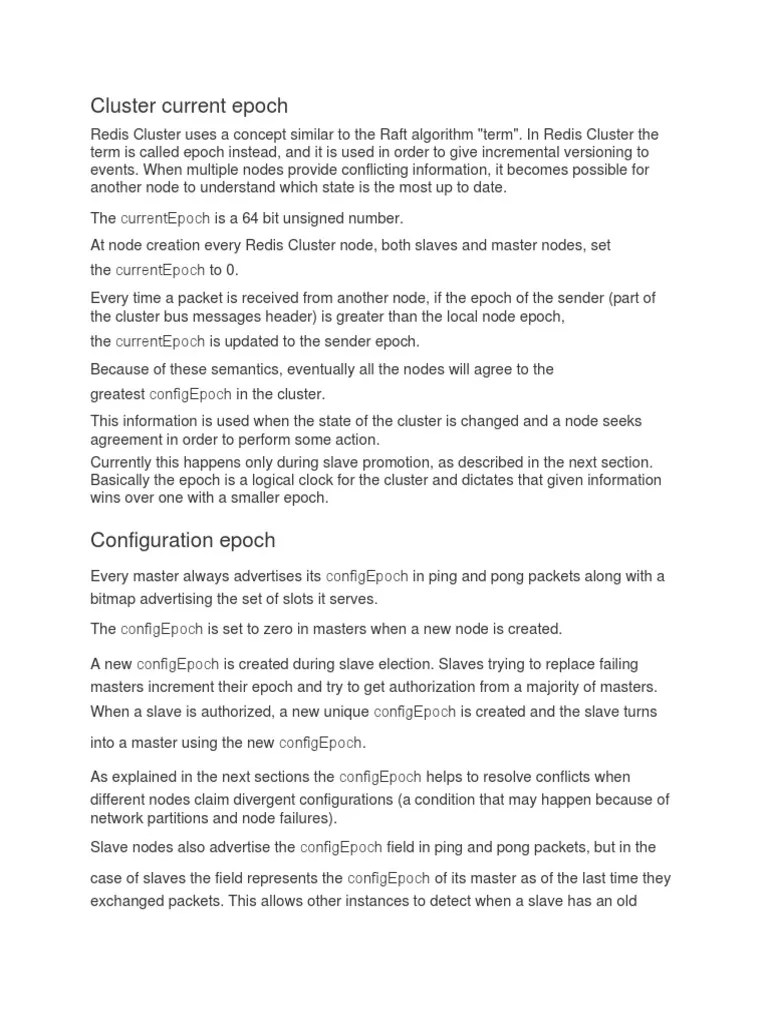 Redis Cluster Specification-24 | PDF | Computers