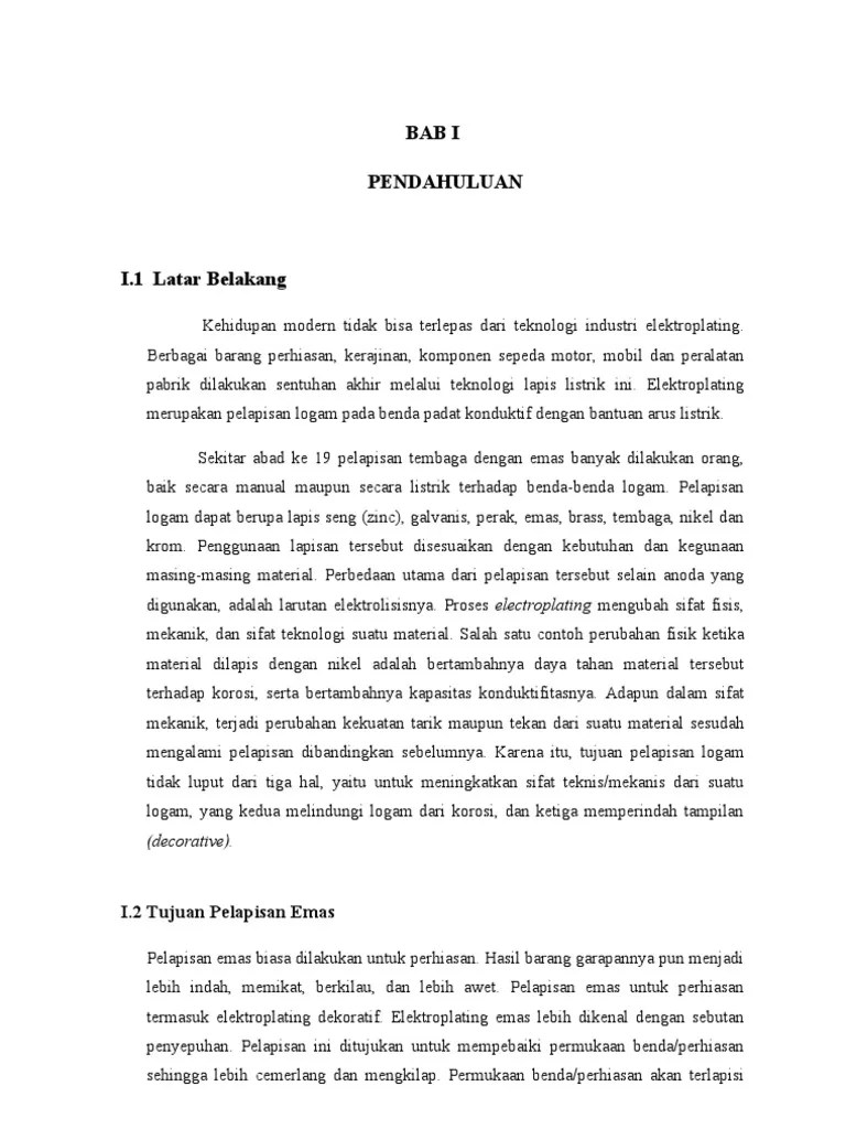 Makalah Elektroplating Emas | PDF