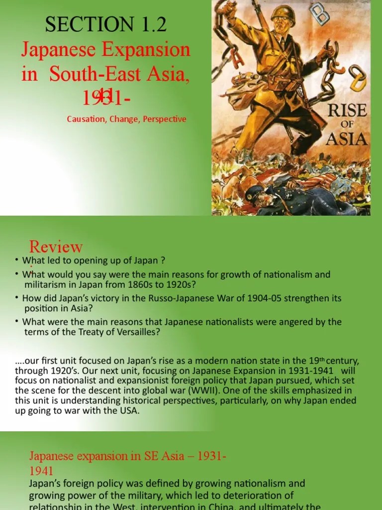 Section 1.2: Japanese Expansion In South-East Asia, 1931-41 | PDF ...