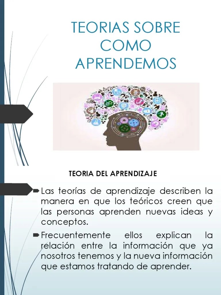 Teorias Del Aprendizaje PDF | PDF | Teoría Del Aprendizaje (educación) | Constructivismo ...
