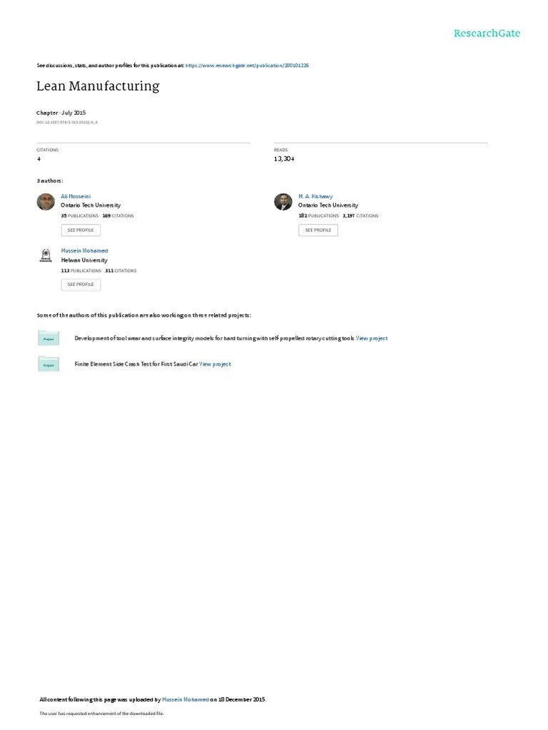 Lean Manufacturing: July 2015 | PDF