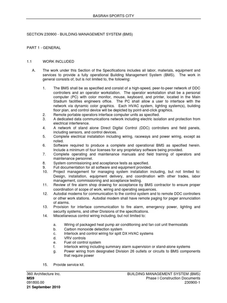 Building Management System | PDF | Computer Network | Personal Computers