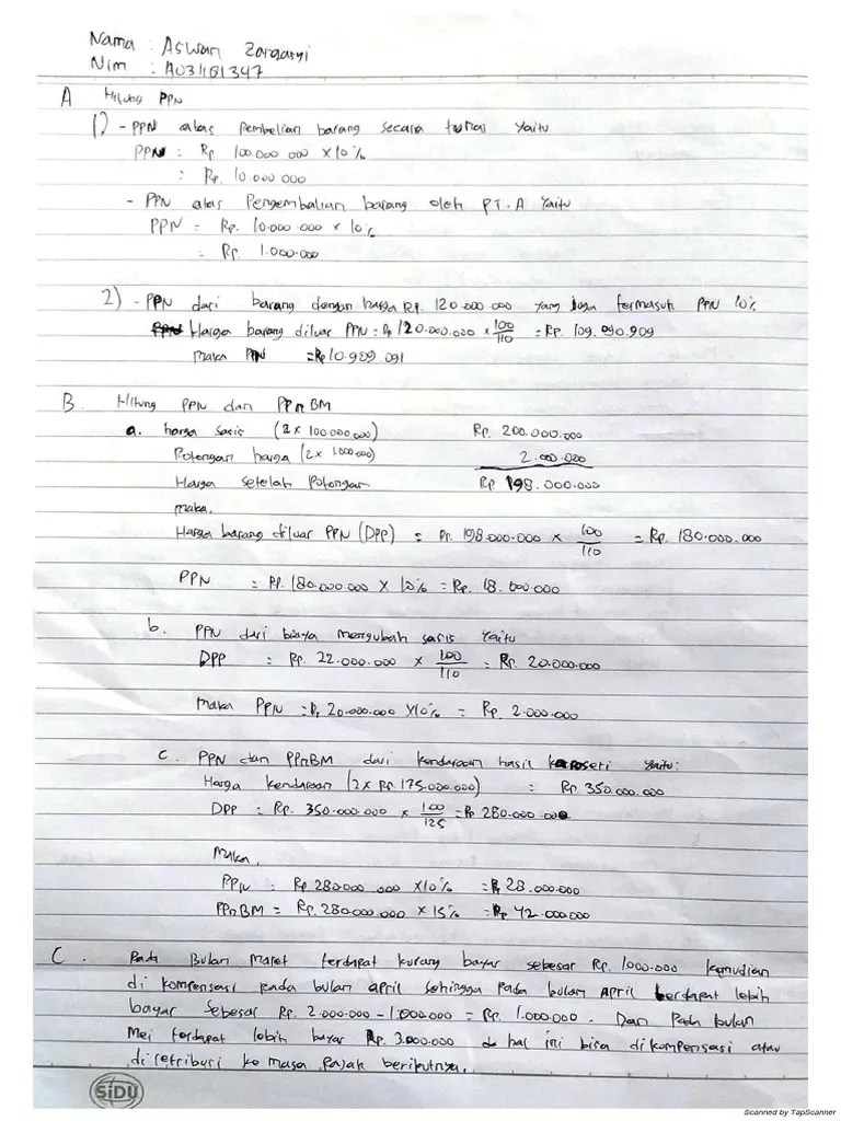 Soal Latihan PPN Dan PPNBM | PDF