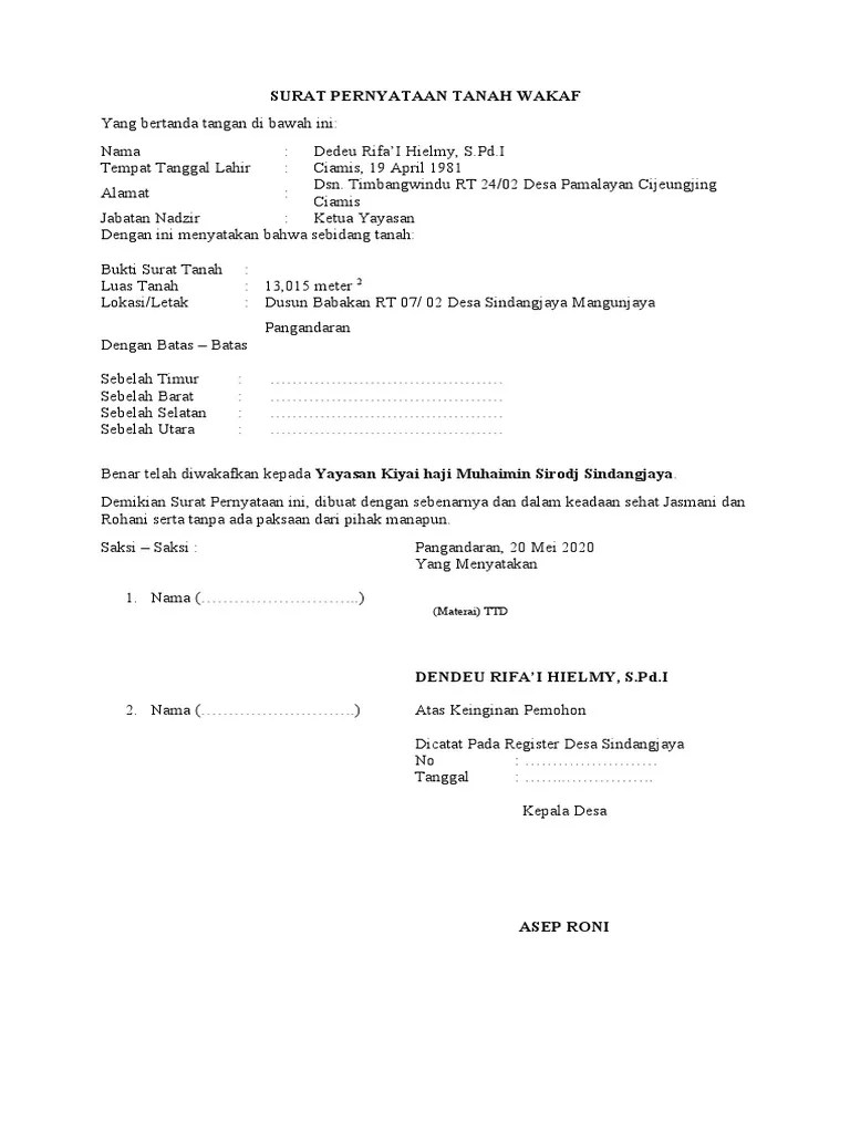 Surat Keterangan Tanah | PDF