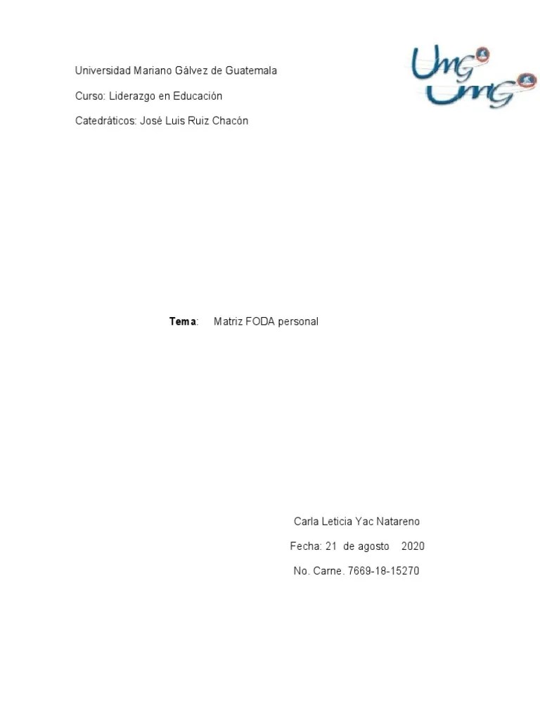 Liderazgo FODA | PDF | Análisis FODA | Liderazgo