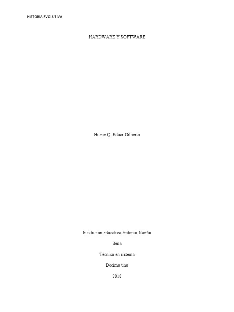 Hardware Y Software | Descargar Gratis PDF | Hardware De La Computadora | Almacenamiento De ...