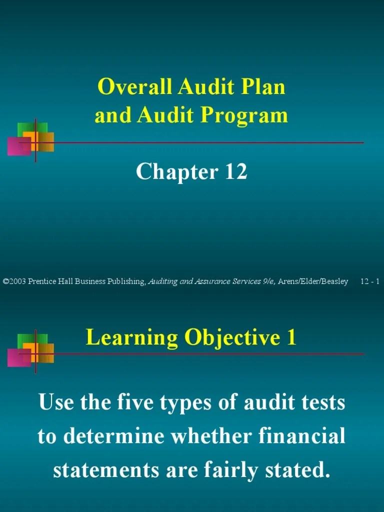 Overall Audit Plan And Audit Program | PDF | Internal Control | Audit