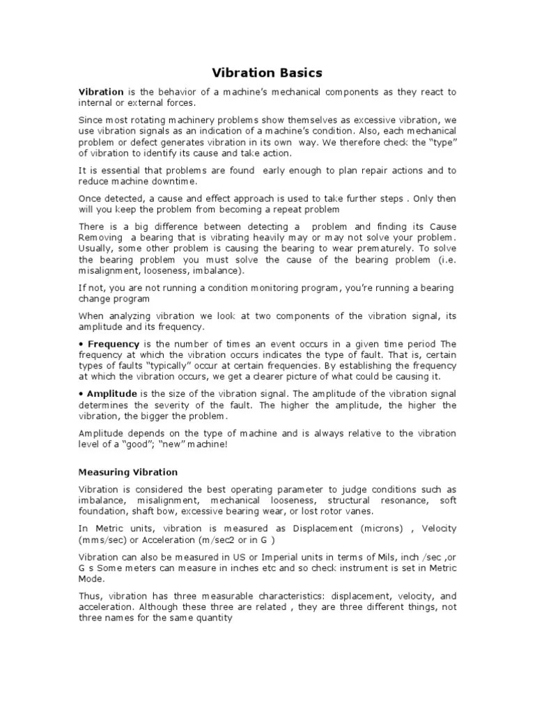 Vibration Basics PDF | PDF | Teaching Methods & Materials | Science ...