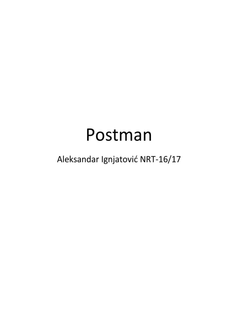 Postman | PDF