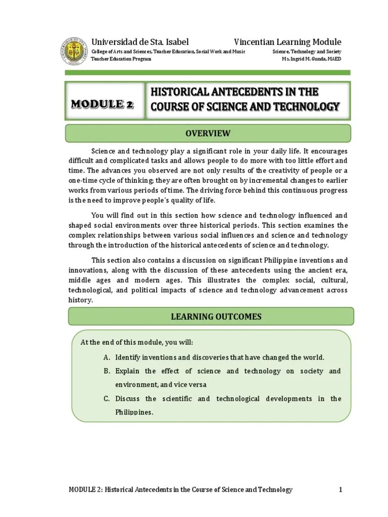 Historical Antecedents In The Course Of STS | PDF | Cuneiform | Science