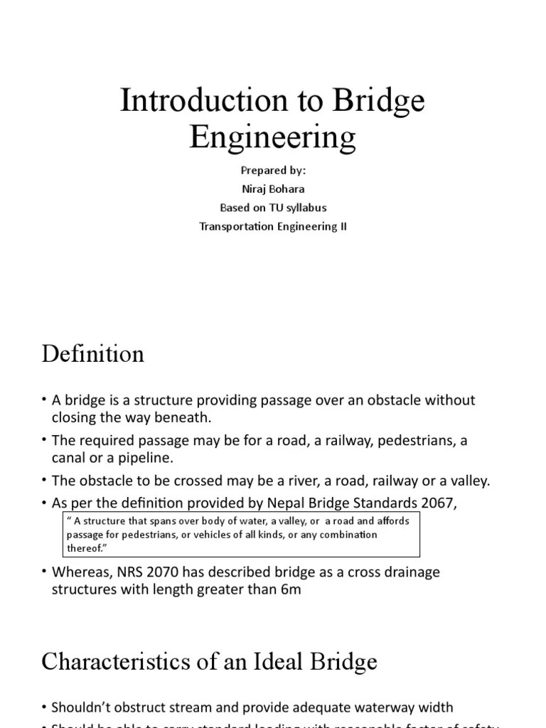 Introduction To Bridge Engineering | Download Free PDF | Levee | Bridge