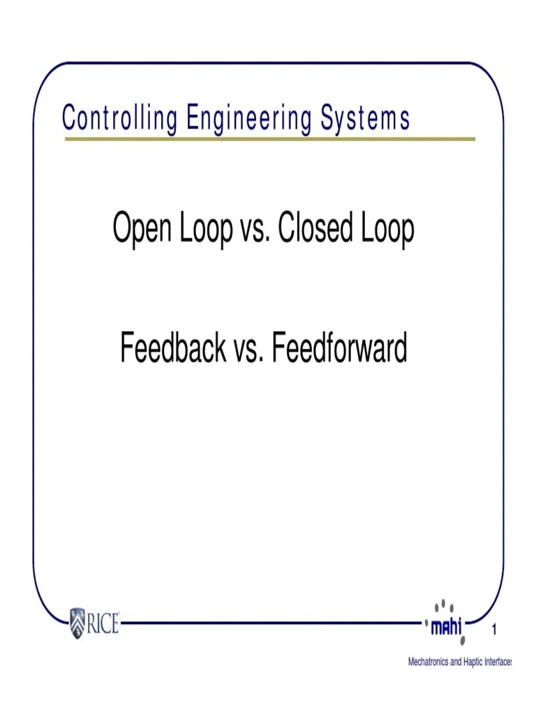 Feedback Vs Feedforward | Download Free PDF | Control Theory | Feedback